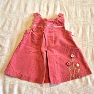 Gymboree girls size 3-6 months velveteen dusty rose pink dress 2004 VGUC